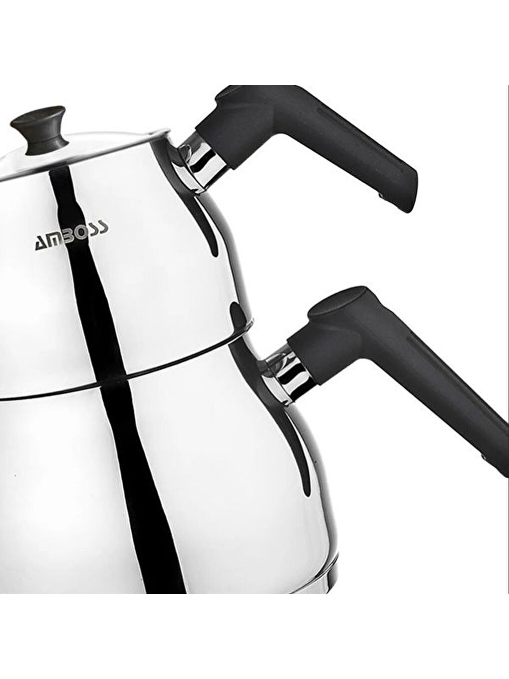 Copper Çaydanlık Seti - Gri / Siyah - 2 lt + 1 lt-1