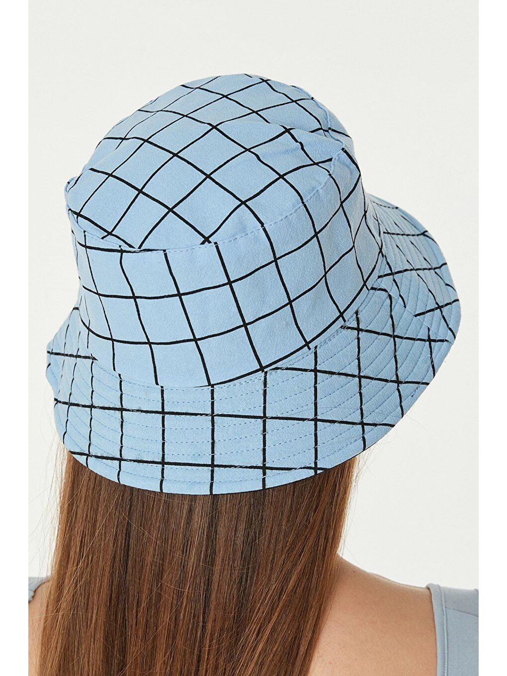 Fötr Plaj Şapkası Y1074 Mavi-2