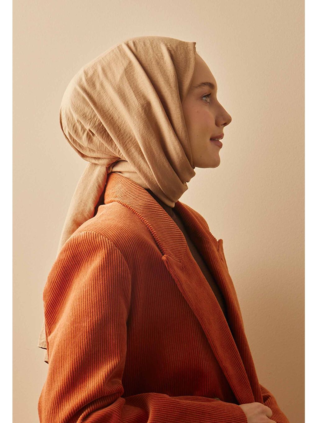 Kahverengi Pamuk Crash Şal Sütlü Kahve-3