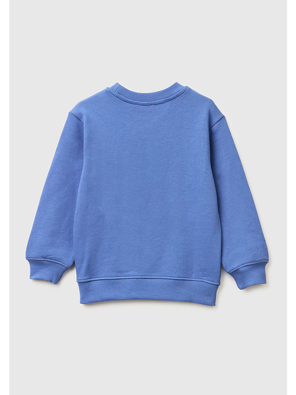 Turkuaz Erkek Çocuk Havacı Mavi Önü Logo Baskılı Yuvarlak Yaka Sweatshirt-1