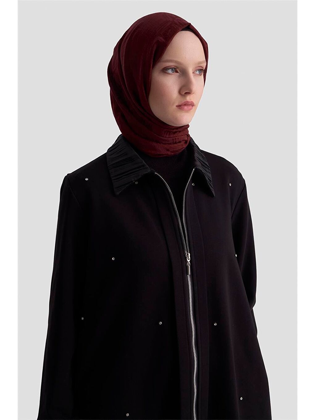 Taşlı Örme Kap 25Kd4030 Siyah