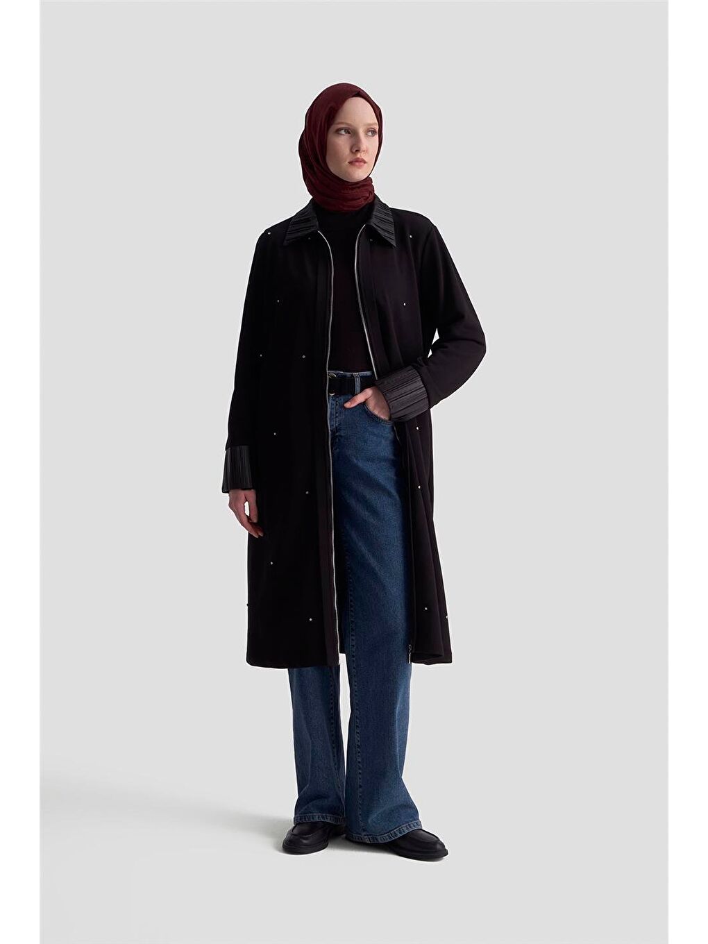 Taşlı Örme Kap 25Kd4030 Siyah-1