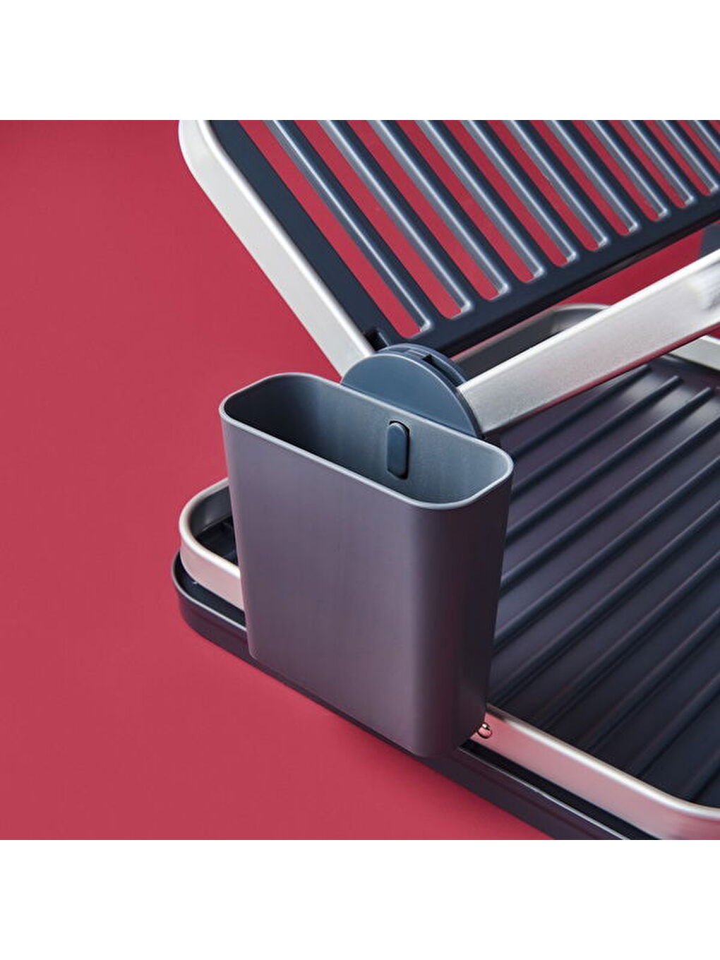 Daisy Alüminyum Katlı Tabaklık - Gri / Beyaz-2