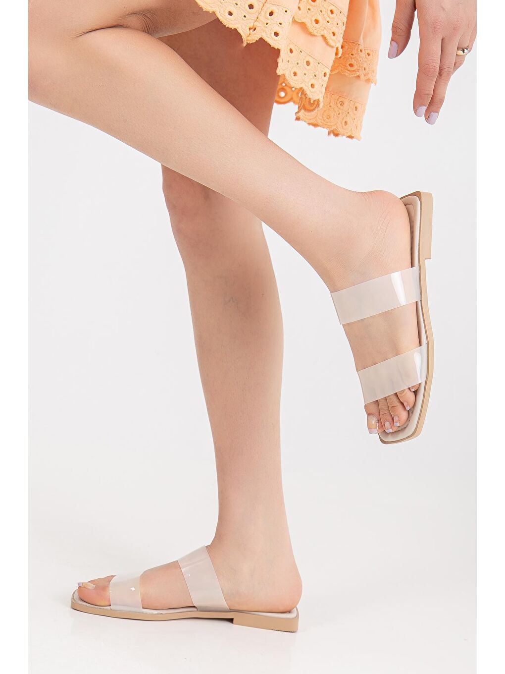 Bej D09 Kadın Günlük Ortopedik Terlik-1