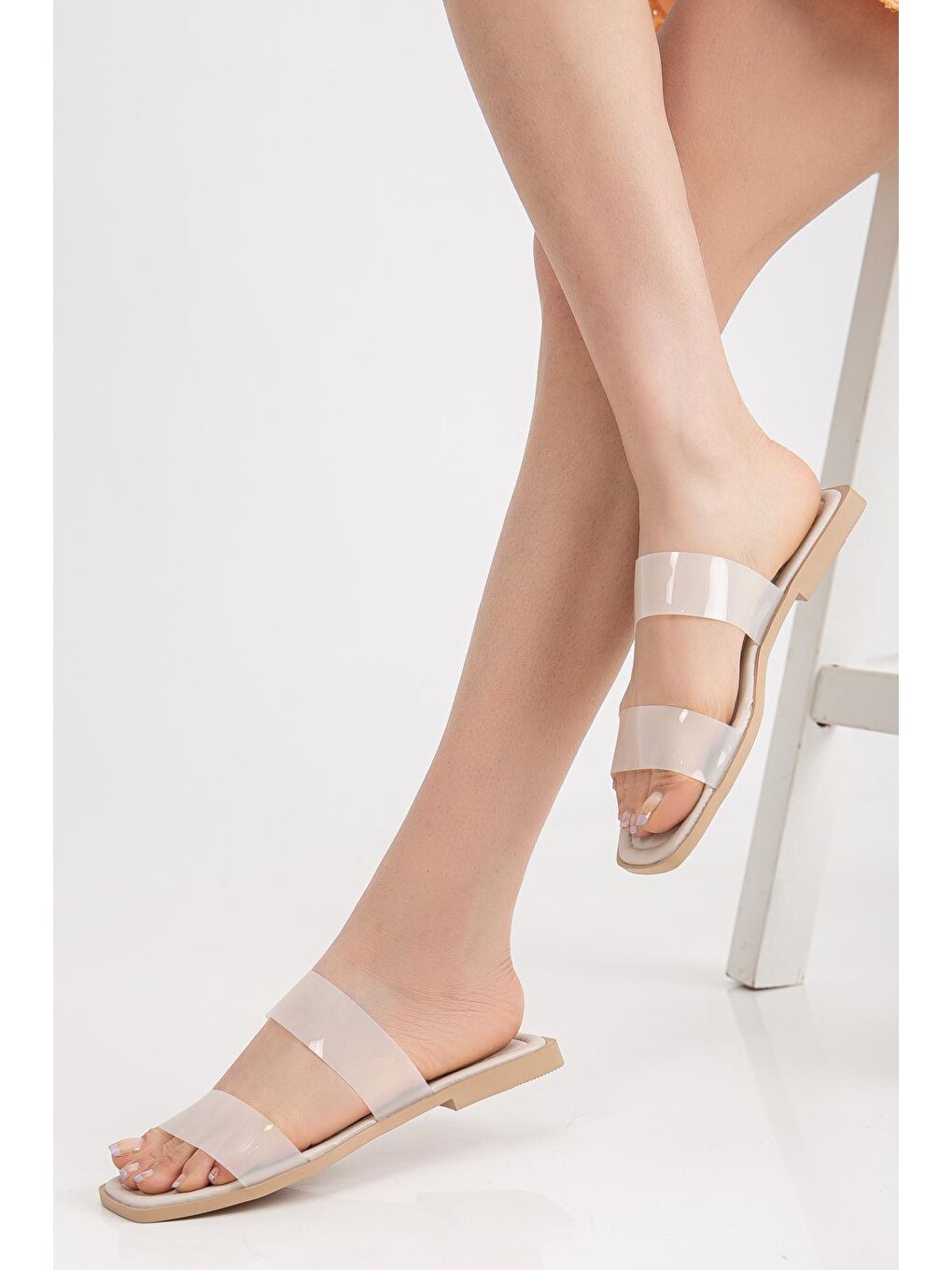 Bej D09 Kadın Günlük Ortopedik Terlik-2