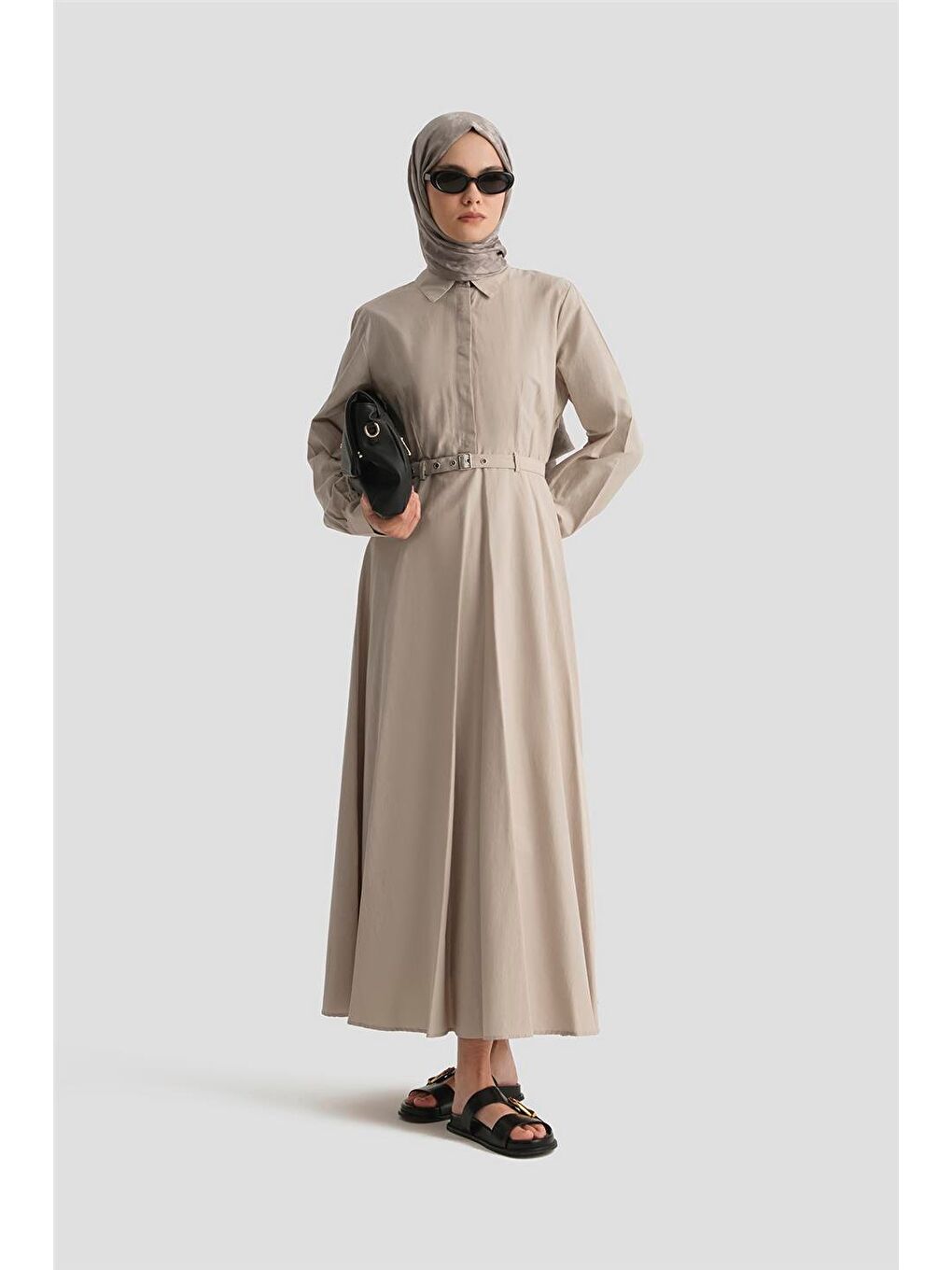 Elbise 25Yd9178 Bej-1