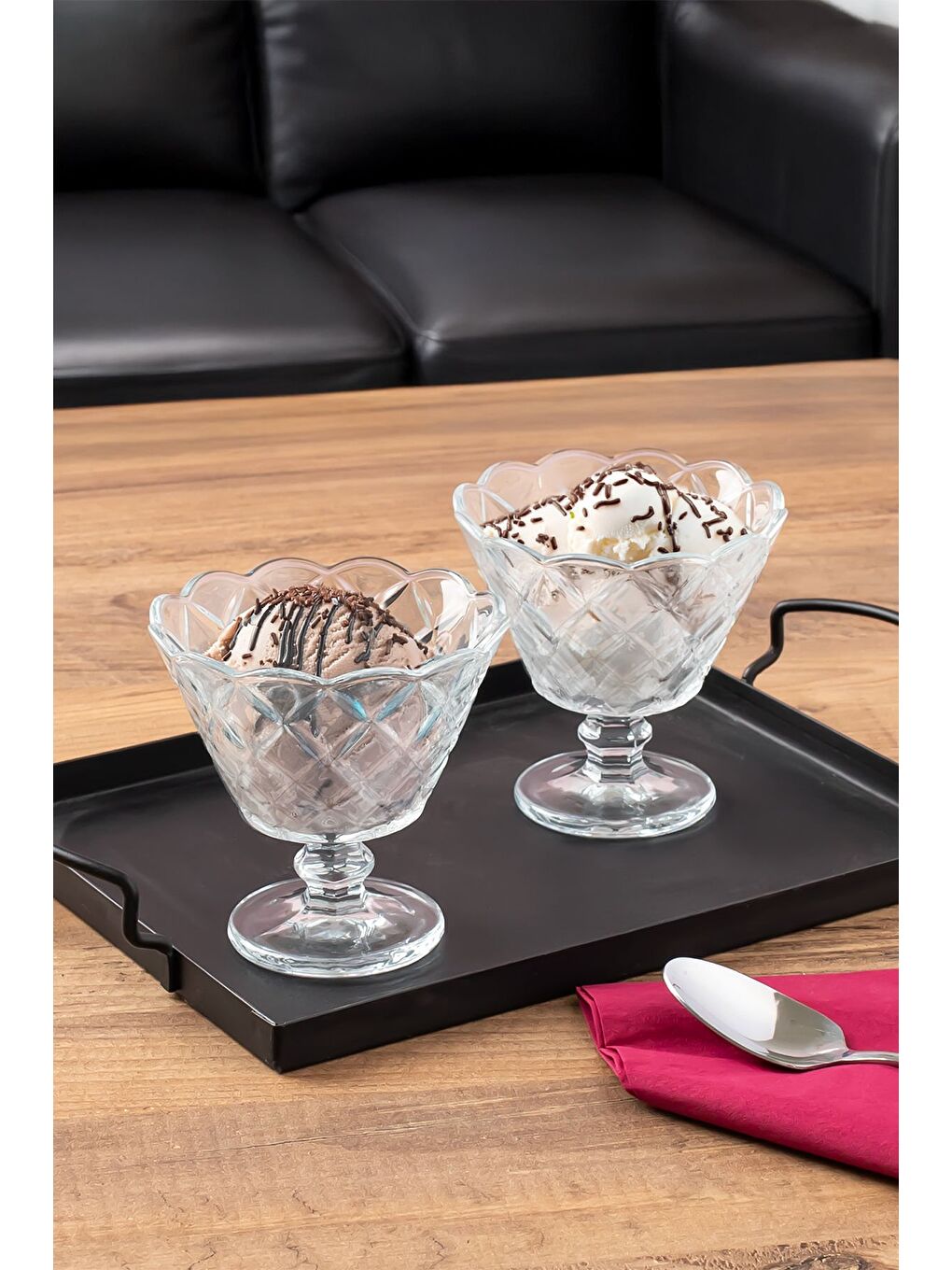 Porsima Beyaz 1108 Ayaklı Sunum Kasesi 6'lı 180 ml - 3