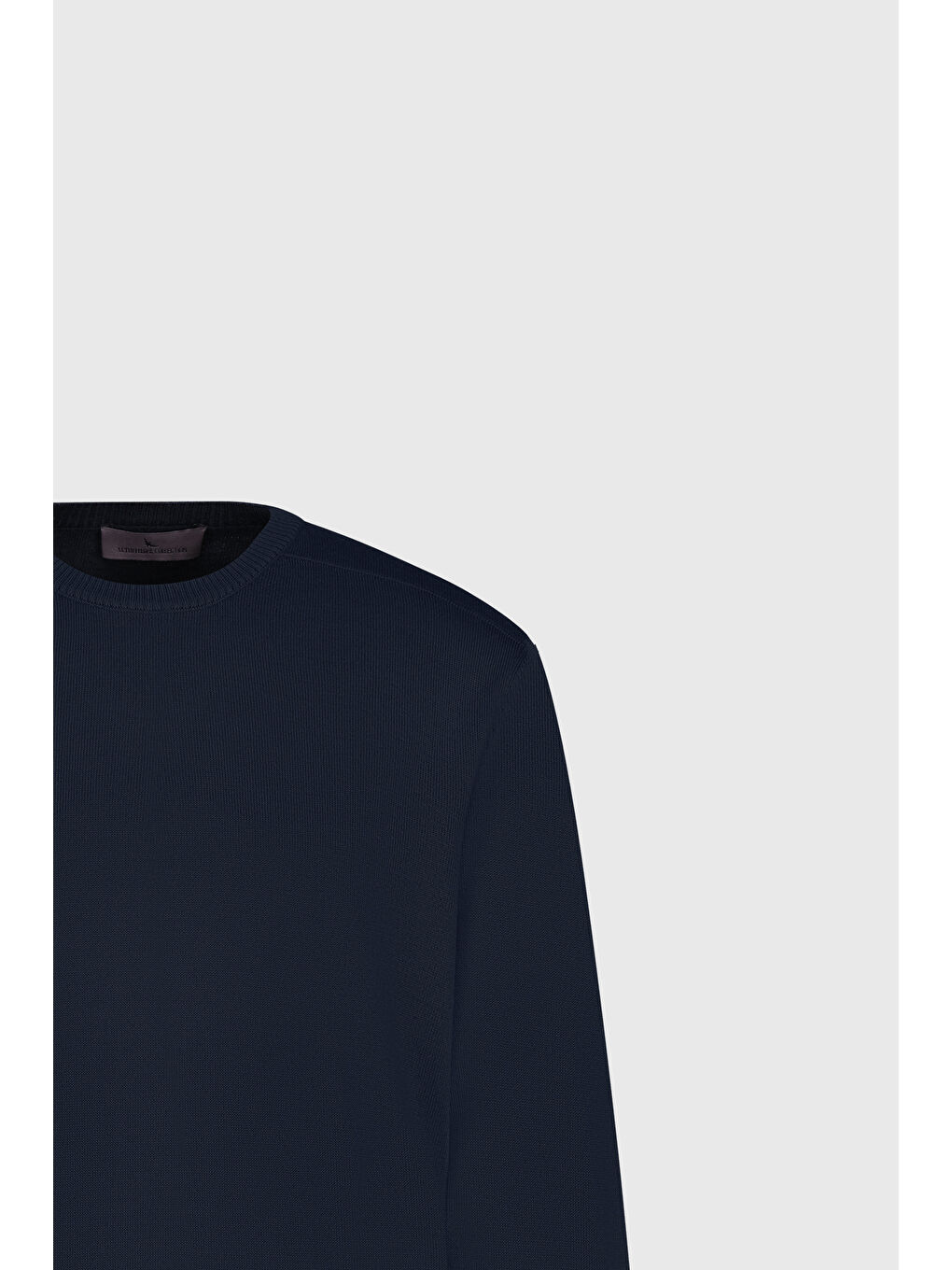 Erkek Lacivert Yünlü Sıcak Tutan Standart Fit Normal Kesim Bisiklet Yaka Triko Kazak-6