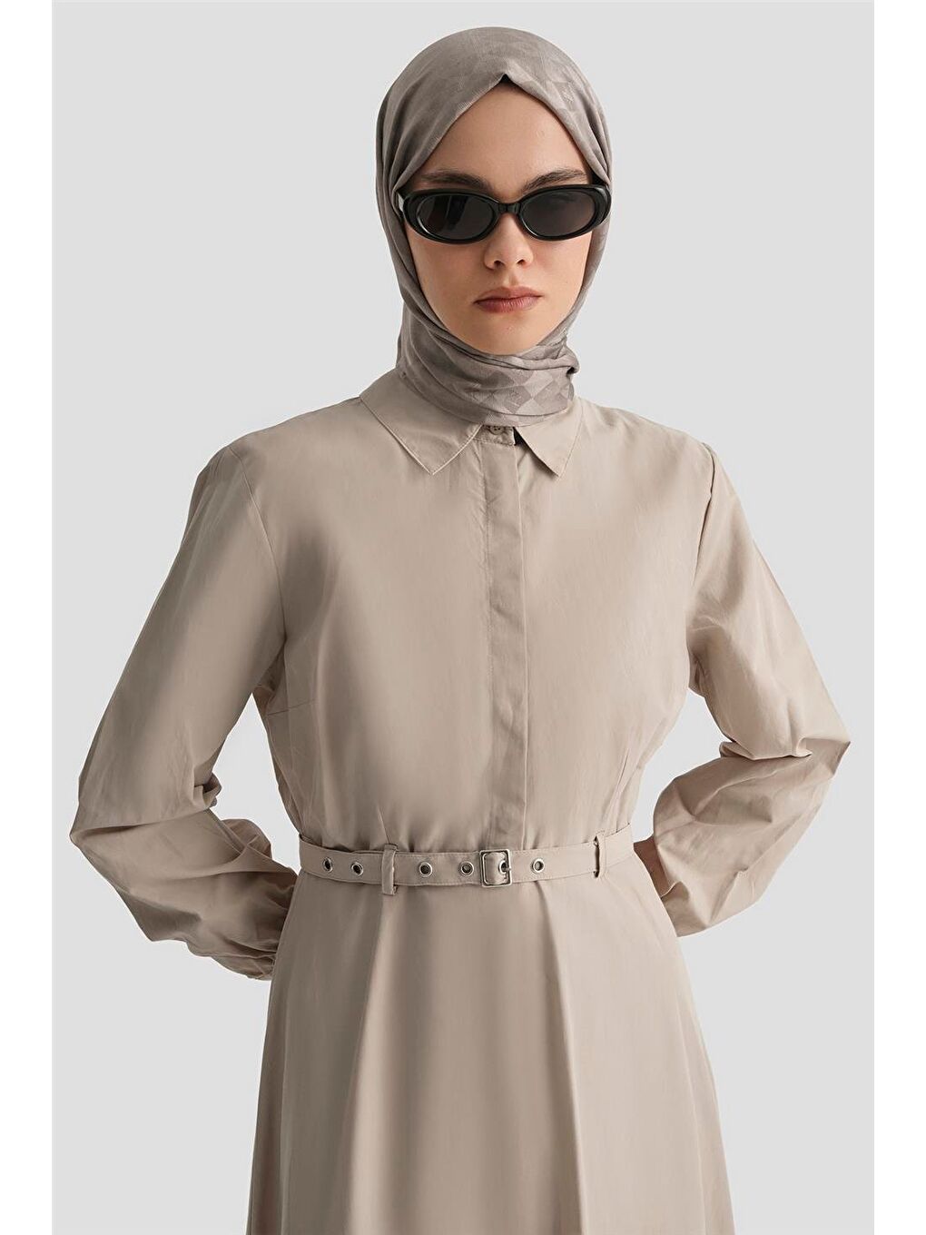 Elbise 25Yd9178 Bej-3