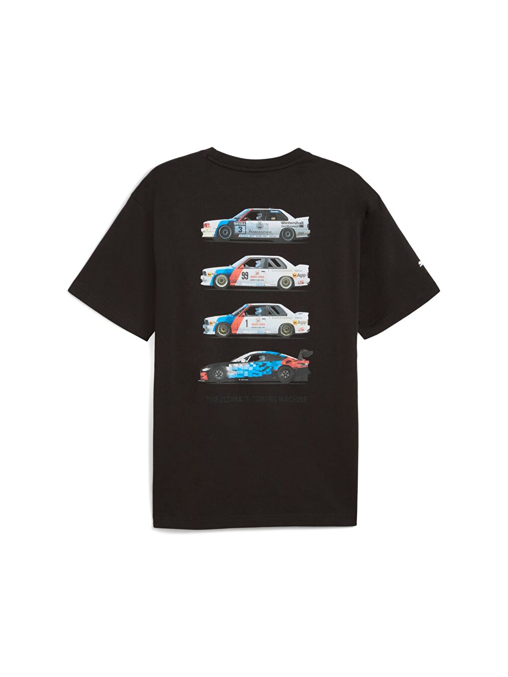 Siyah BMW M Motorsport Car GRAPHIC Erkek Tişört-3