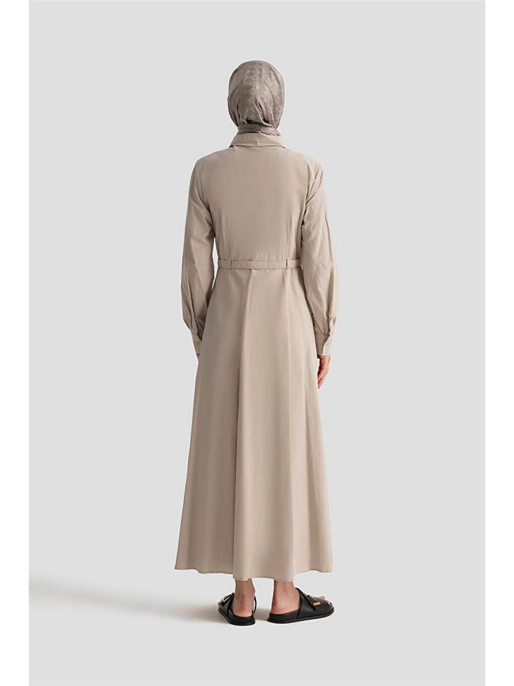 Elbise 25Yd9178 Bej-4