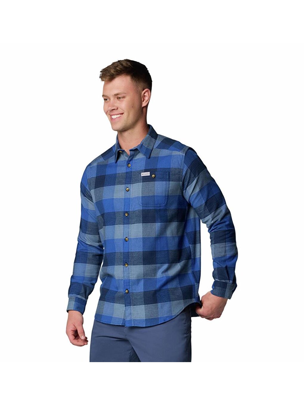 Columbia Lacivert Cornell Woods Flannel Erkek Uzun Kollu Gömlek AM1523 - 2