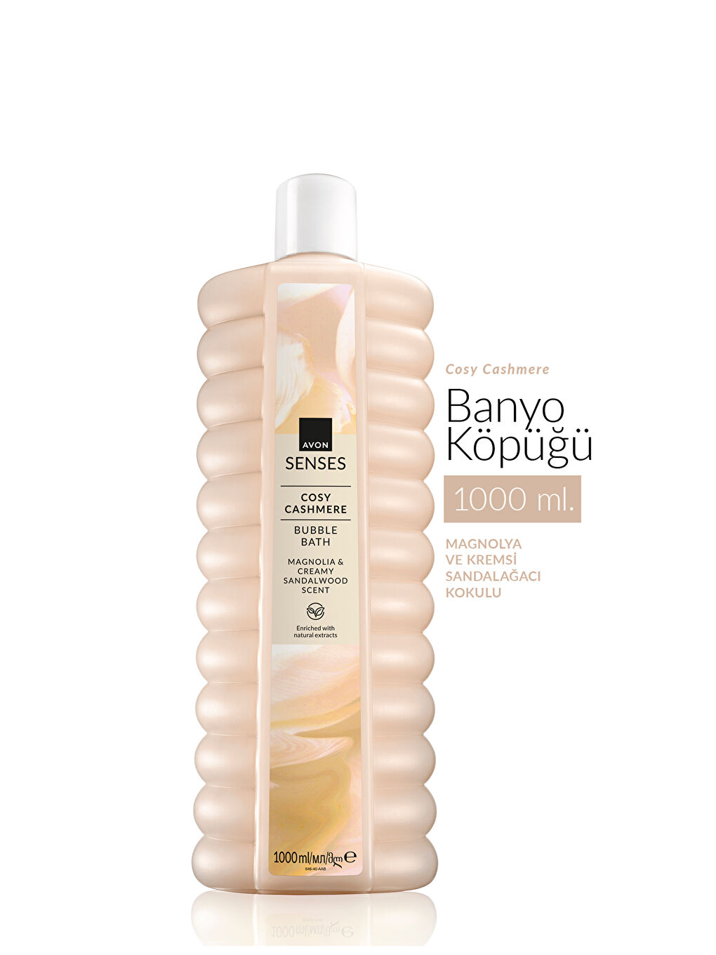 AVON Renksiz Cosy Cashmere Manolya Sandal Kokulu Banyo Köpüğü 1Lt. - 1