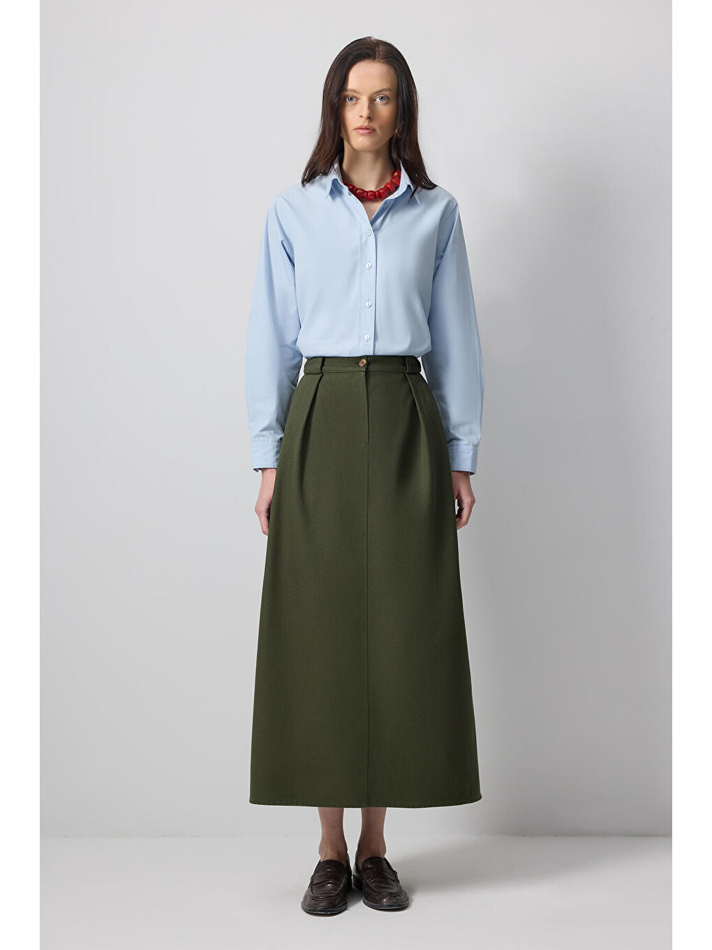 Haki Pileli A Kesim Etek-2