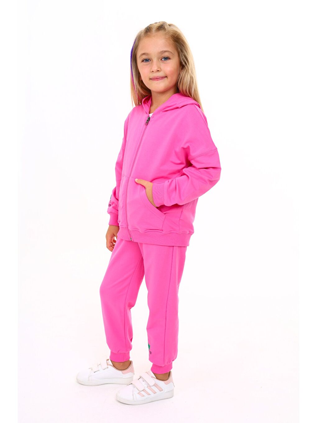 Mor Kız Çocuk Baskılı Eşofman Takım-3