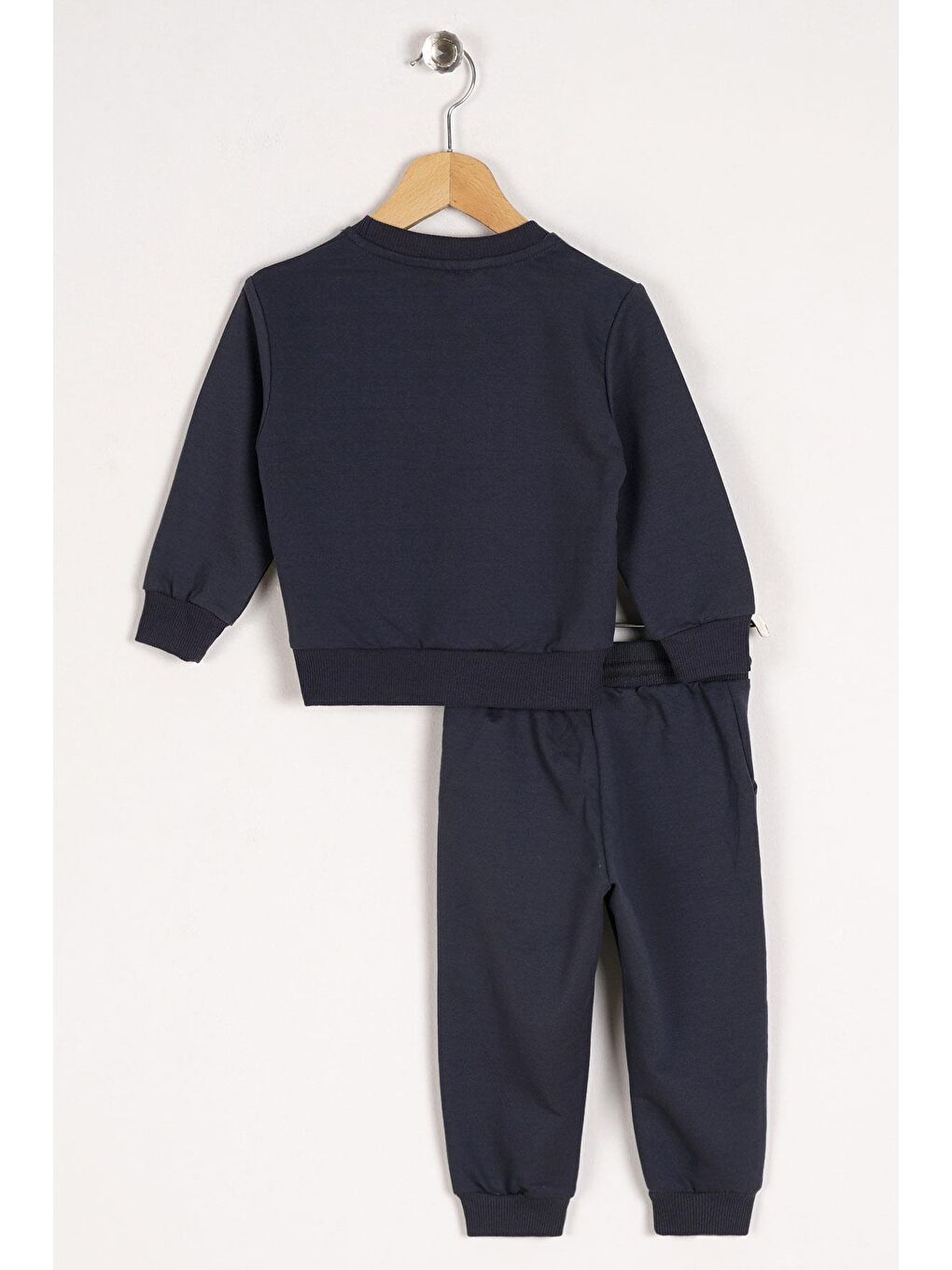 Bisiklet Yaka Uzun Kol Hooray Baskılı Antrasit Renk Erkek Çocuk İkili Takım-1