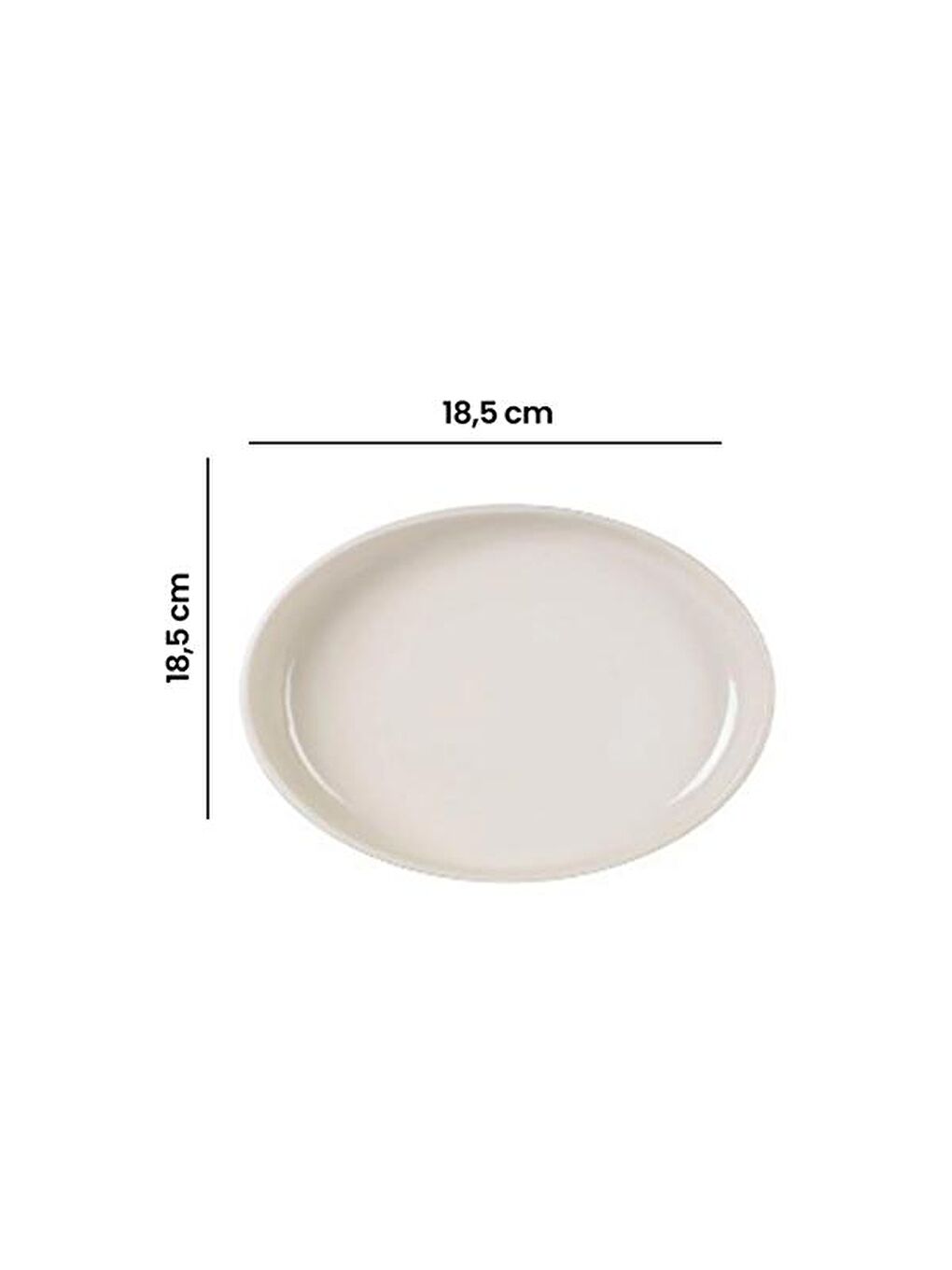 Beyaz Toledo Çukur Tabak - 18,5 cm-1