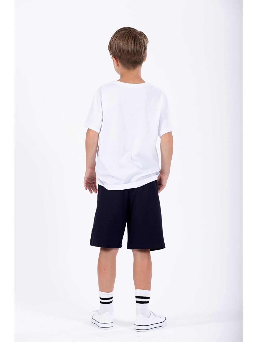 Icon Baskılı Lacivert Renk Erkek Çocuk Kapri-3