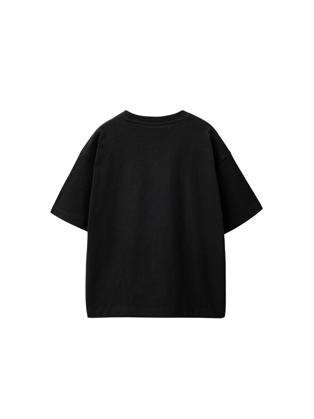 Siyah Unisex Basic Kısa Kollu Çocuk T-Shirt-2