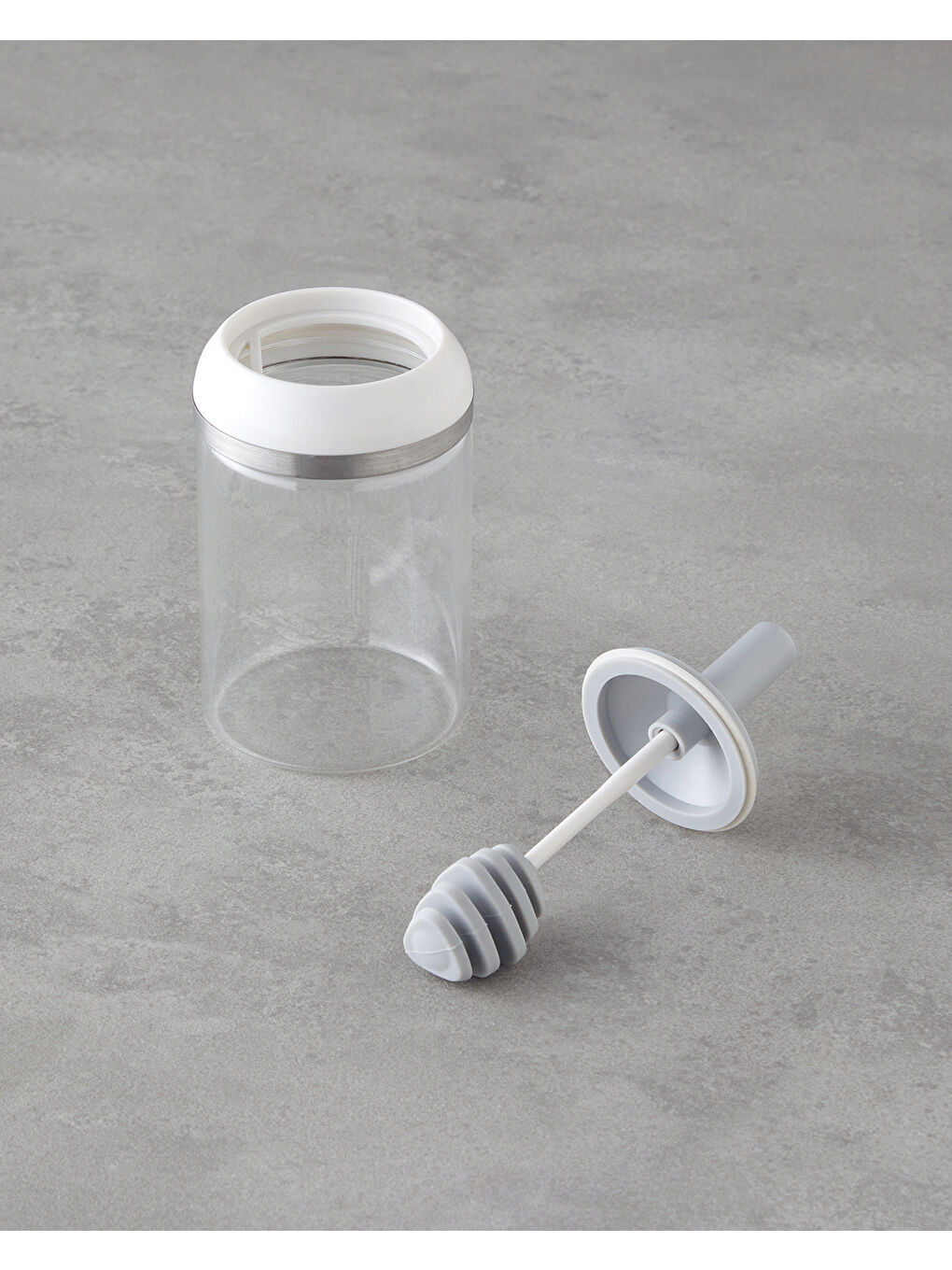 Shelby Borosilikat Bal Kavanoz 400 ml Gri-1