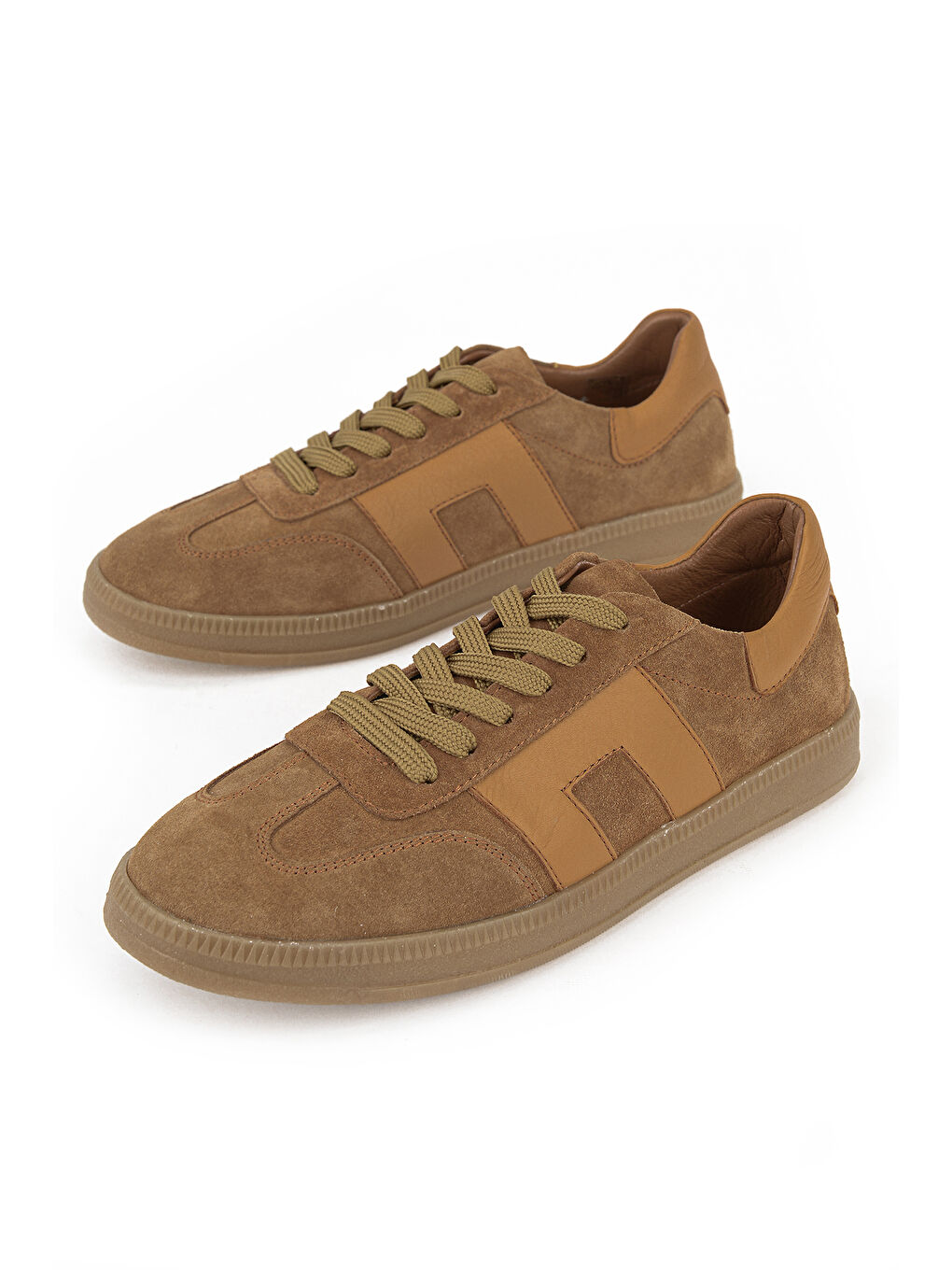 Bej Kadın Hakiki Deri Günlük Ayakkabı 161359Z803 Caramel-4