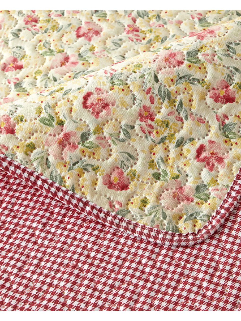 Scarlet Bloom Çift Kişilik Yatak Örtüsü Takımı 200x220 cm Kırmızı-4