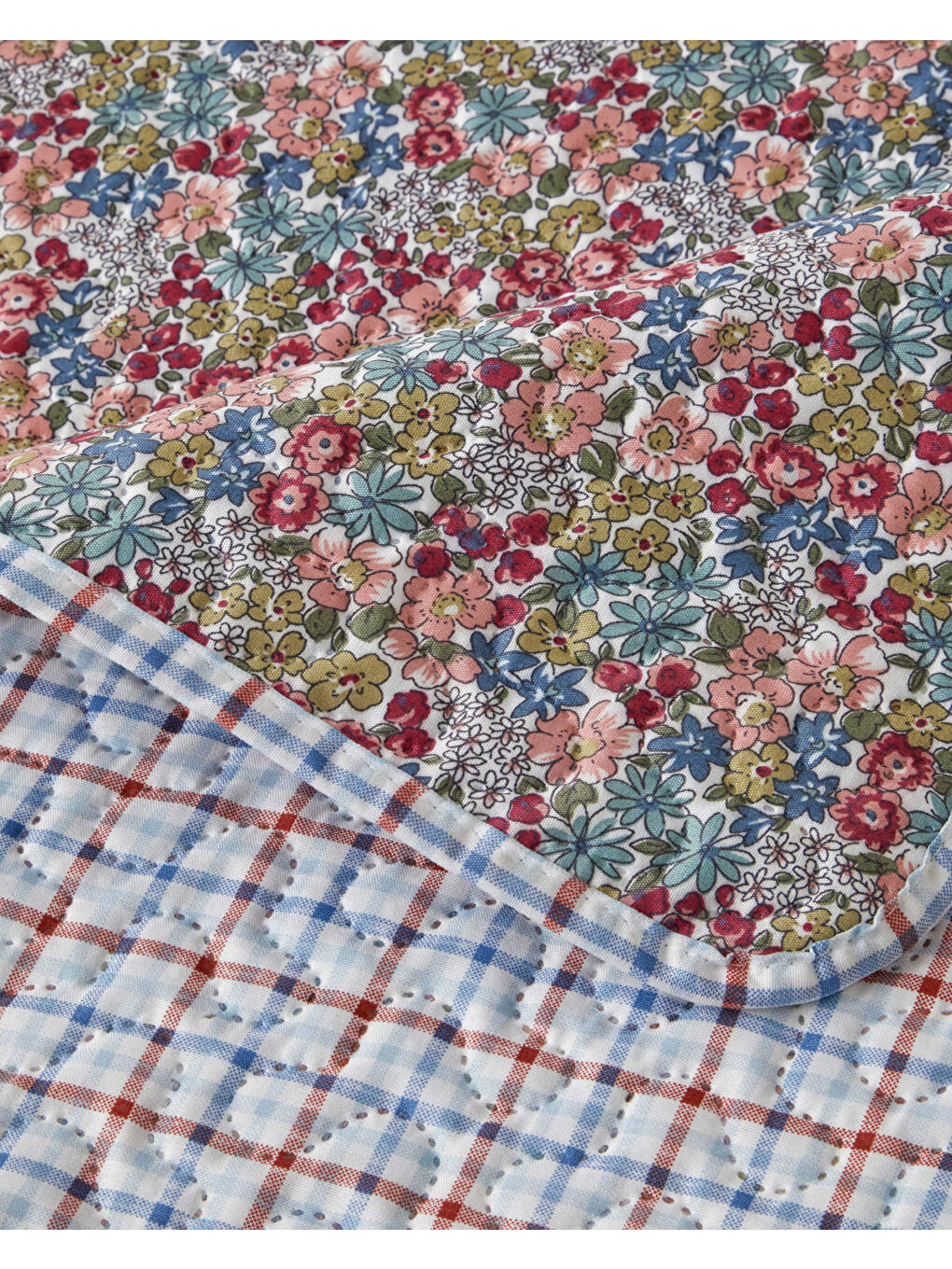 Cherry Plaid Çift Kişilik Yatak Örtüsü Takımı 200x220 cm Fuşya-4