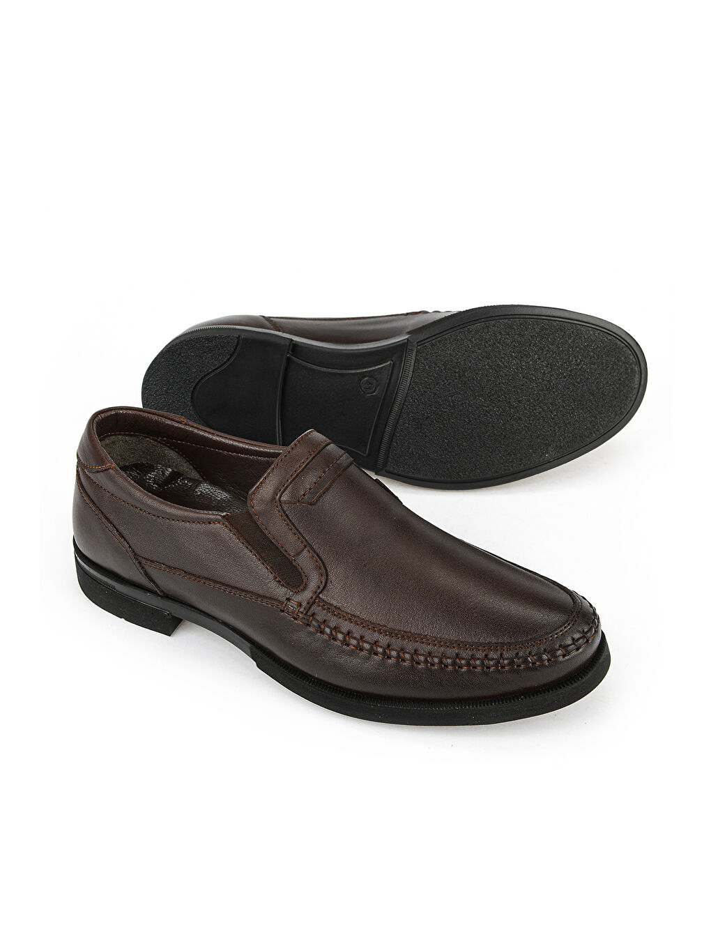 Kahverengi Erkek Hakiki Deri Konfor Ayakkabı 161123Z3057 Kahve-3