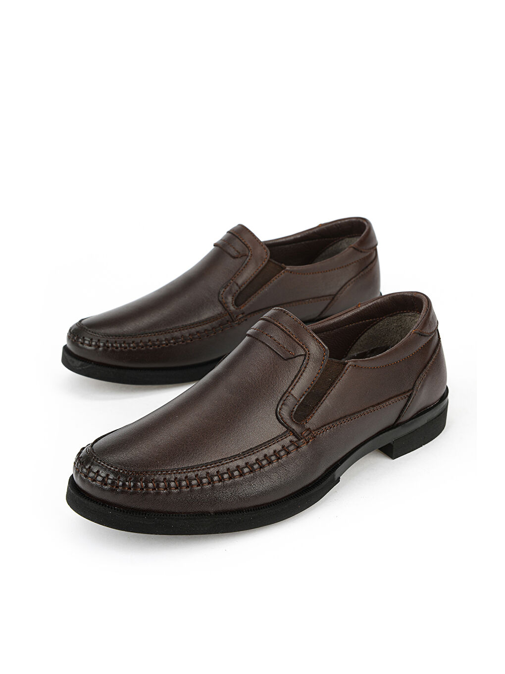 Kahverengi Erkek Hakiki Deri Konfor Ayakkabı 161123Z3057 Kahve-4