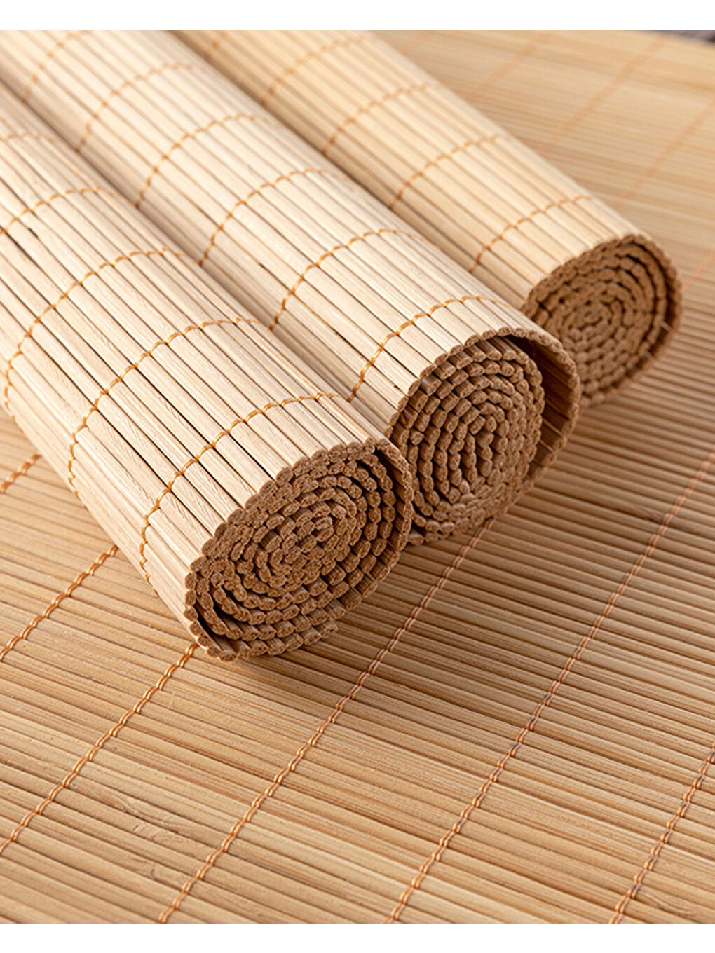 Bej Martinez Bambu 4'lü Amerikan Servis Bal-1