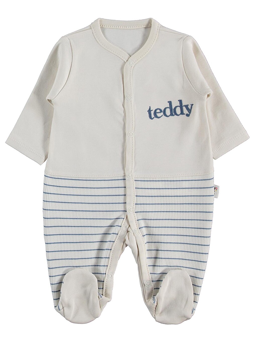Baby Teddy 6'lı 0-24 Ay Zıbın Takımları - Mavi-2