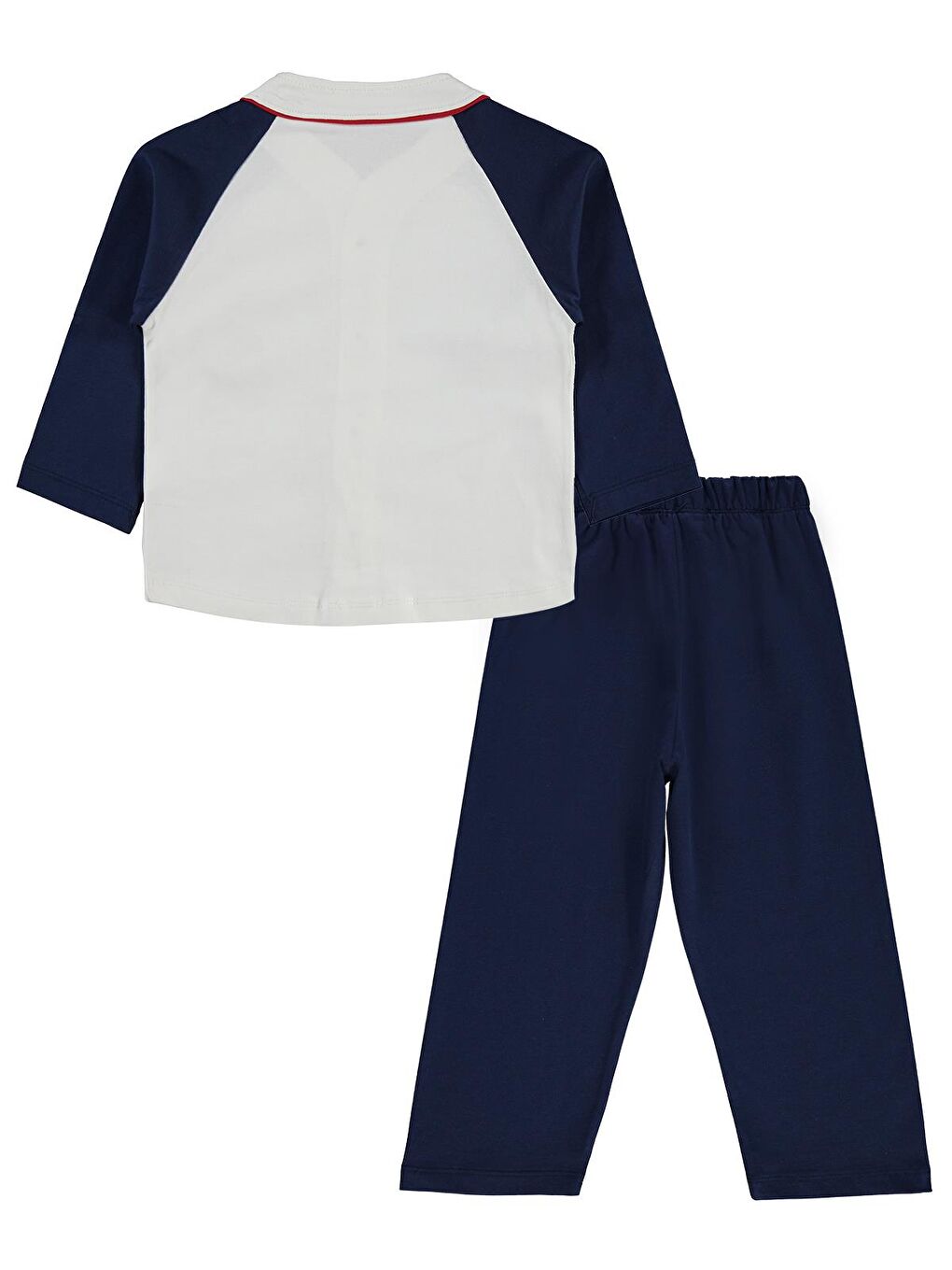 Boys Çizgili Düğmeli 2-5 Yaş Pijama Takımı - Lacivert 5-6 Yaş-2