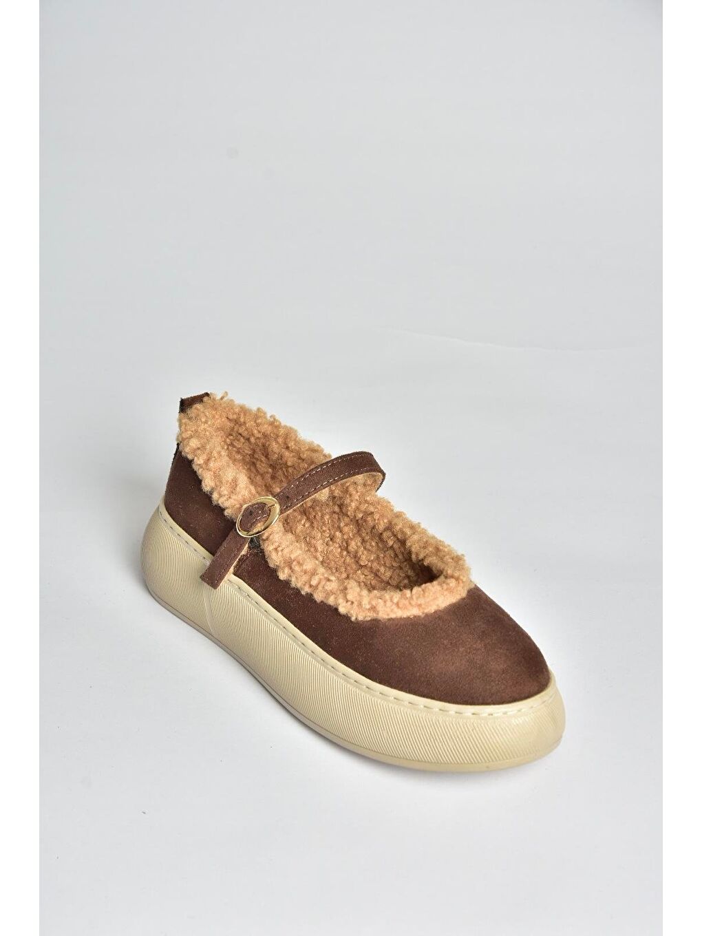 Kahverengi Kadın Kışlık Babet Ayakkabı V811269502-6