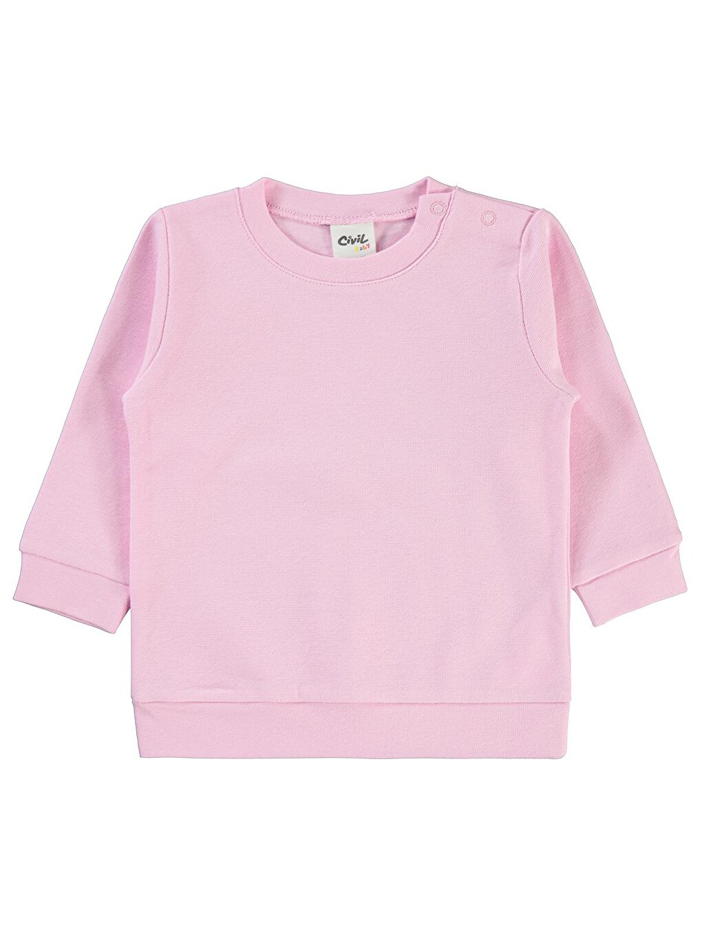 Baby Unisex Sweatshirt 6-18 Ay Pembe