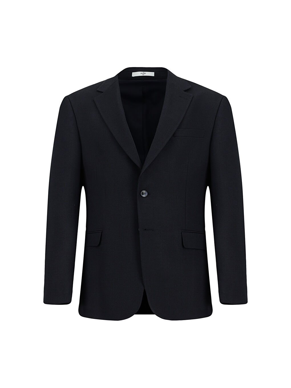 Lacivert Relaxed Fit Rahat Kesim Elastanlı Klasik Desenli Ceket