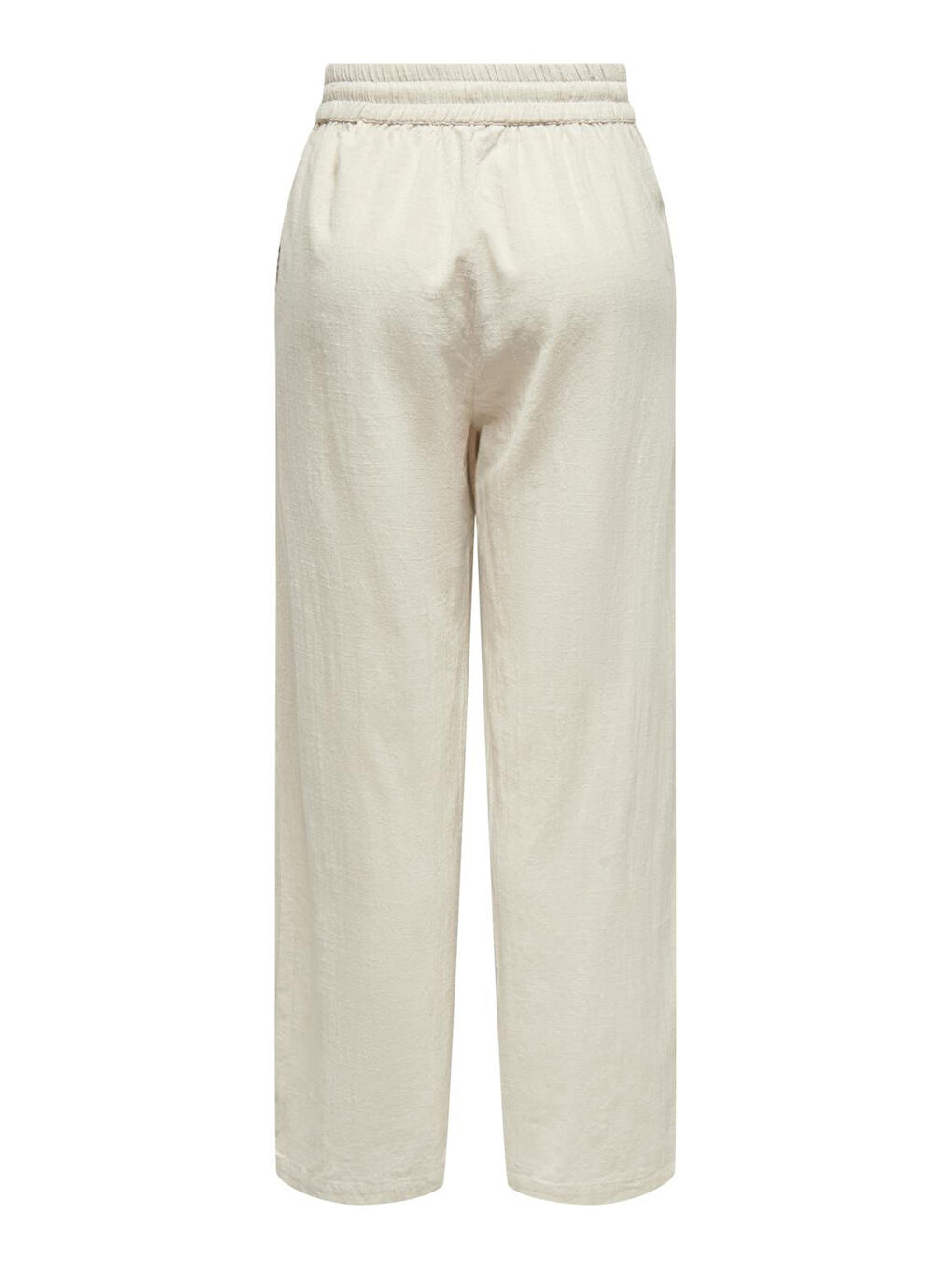 Bej Onltizana % 100 Pamuk Regular Fit Yüksek Bel Geniş Paça Pantolon 15319090-1