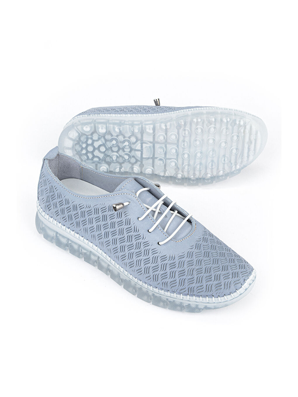 Kadın Hakiki Deri Günlük Ayakkabı 1611046Z8031 Buz Mavi-3