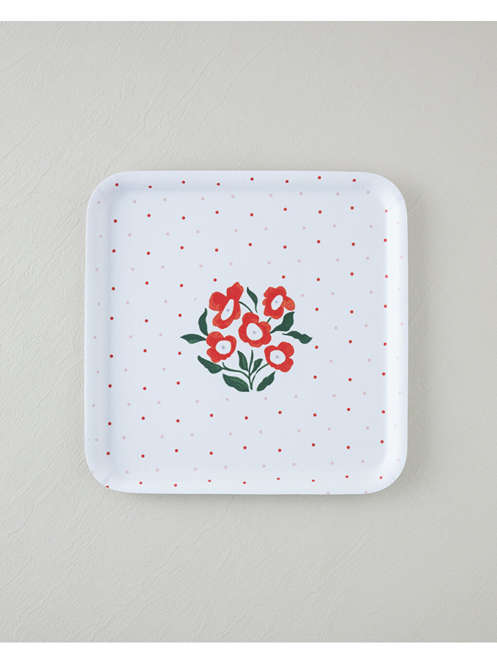 Bright Parade Melamin 2’li Kaydırmaz Tepsi 33-24 cm Kırmızı-3