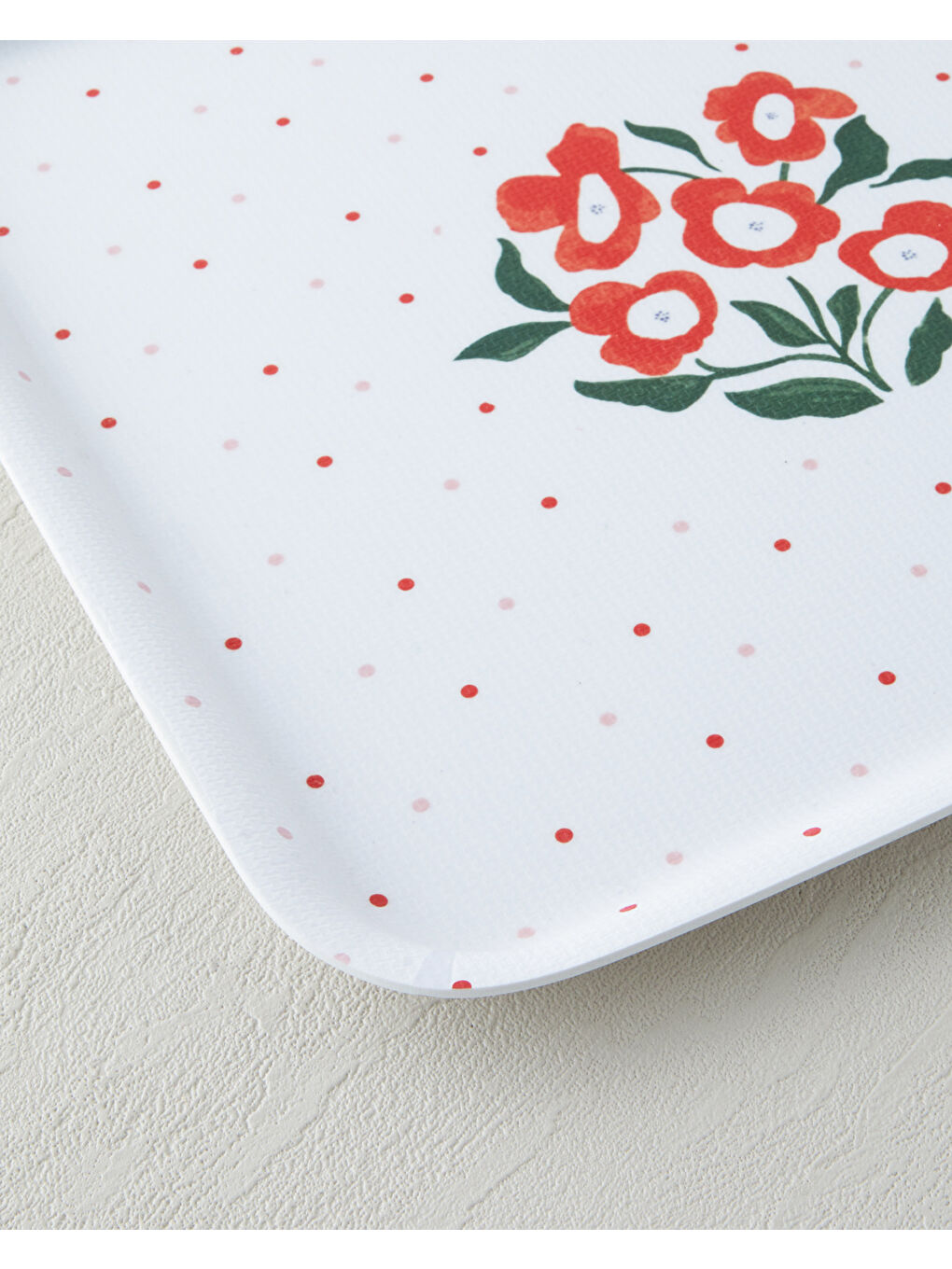 Bright Parade Melamin 2’li Kaydırmaz Tepsi 33-24 cm Kırmızı-4