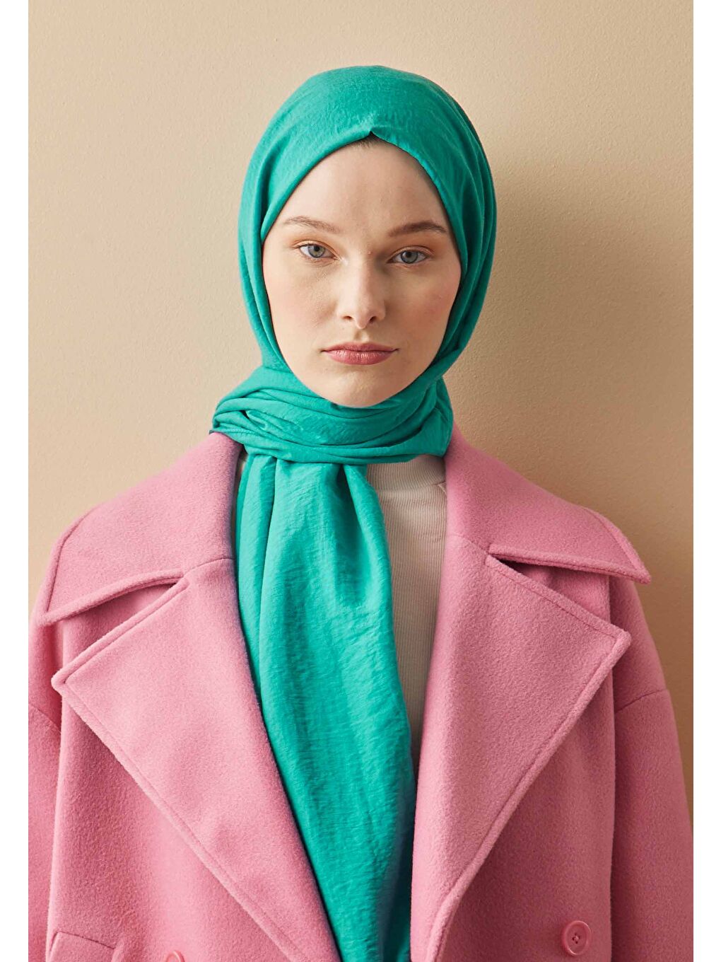 Mavi Pamuk Crash Şal Okyanus-1