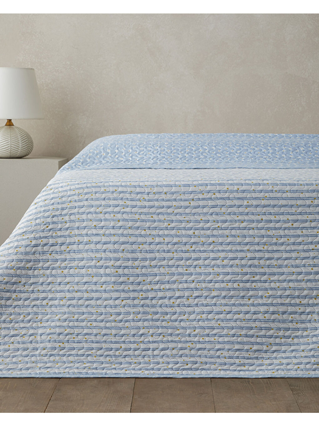 Daisy Kamila Çift Kişilik Çok Amaçlı Örtü 200x220 cm Açık Mavi-2