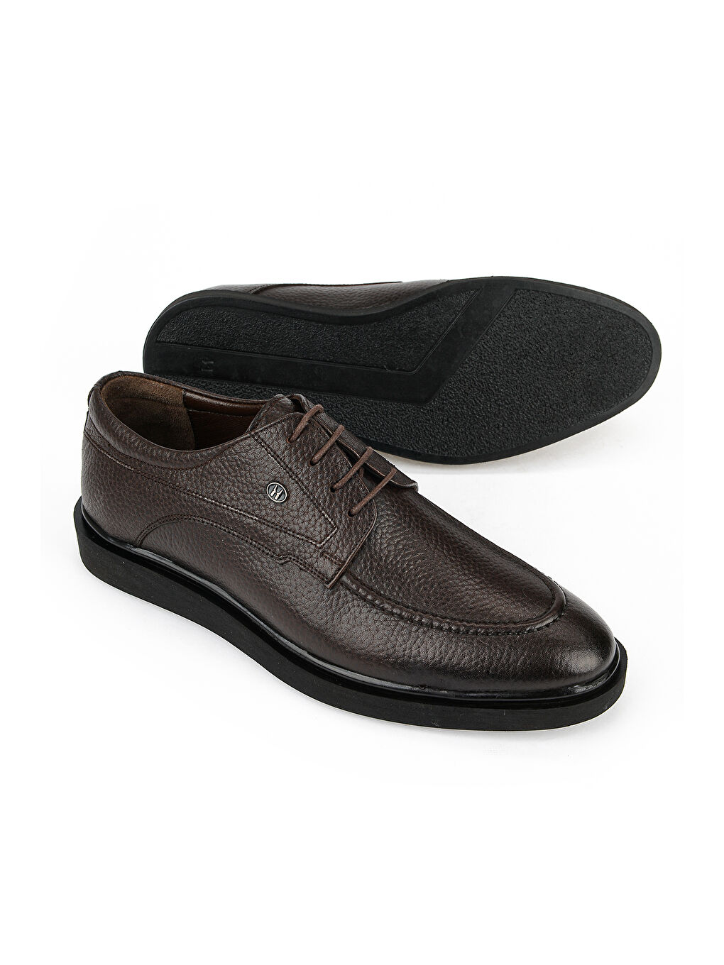 Kahverengi Erkek Hakiki Deri Klasik Ayakkabı 161985Z0803 Kahve-3