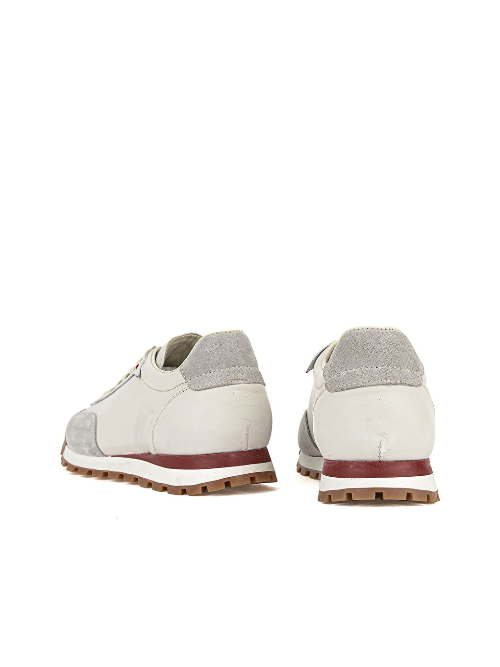 Erkek Hakiki Deri Sneaker 1611026Z1020 Kırık Beyaz-2
