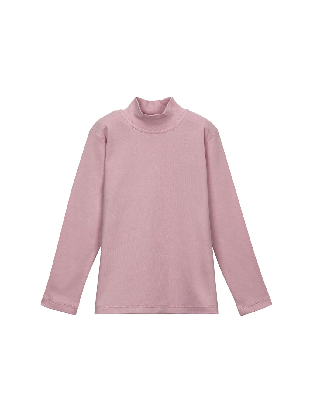 Pembe Koyu Pudra Kız Çocuk Yarım Balıkçı Uzun Kol Tişört