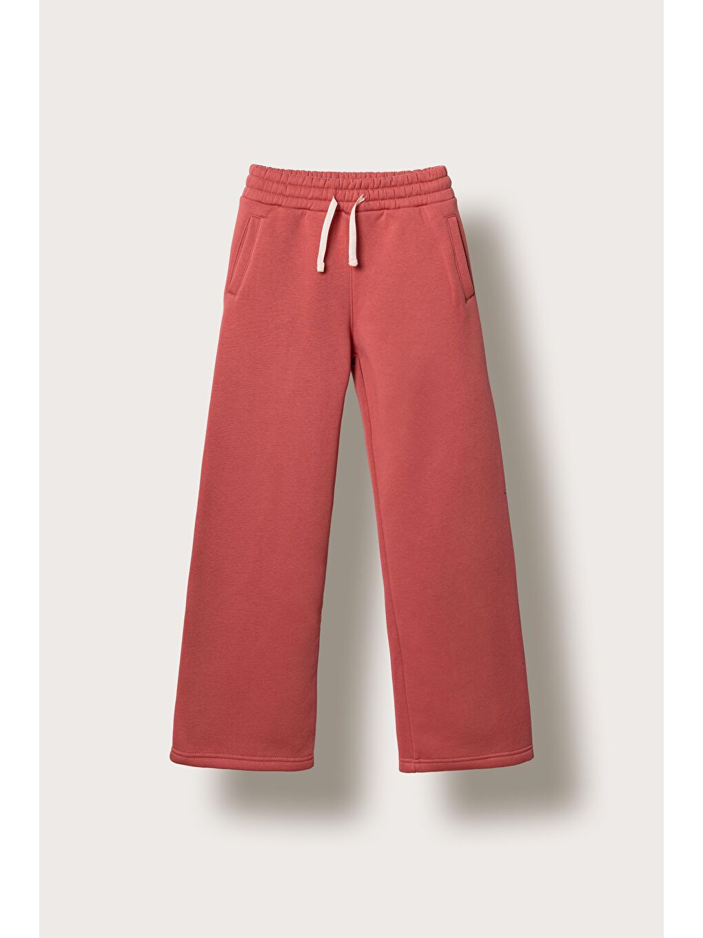 Kahverengi 3 İp Bol Paçalı Kız Çocuk Eşofman Altı