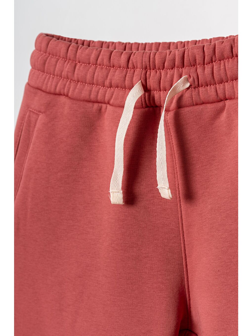 Kahverengi 3 İp Bol Paçalı Kız Çocuk Eşofman Altı-1