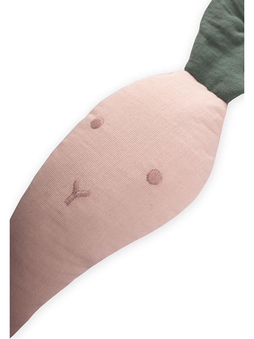 Müslin Çıngıraklı Havuc Oyuncak Pudra Pembe-1