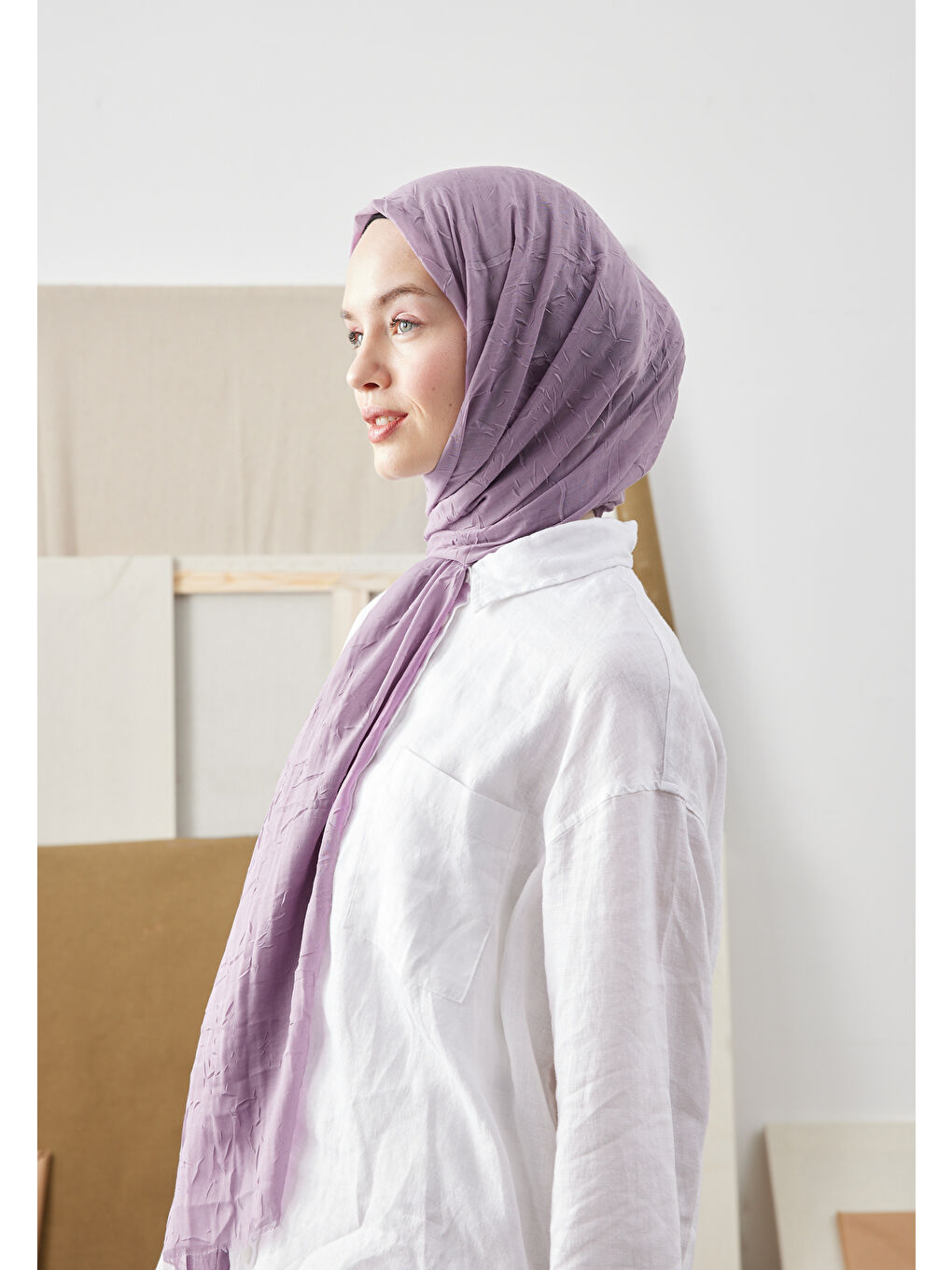 Mor Bambu Şal Orkide-2