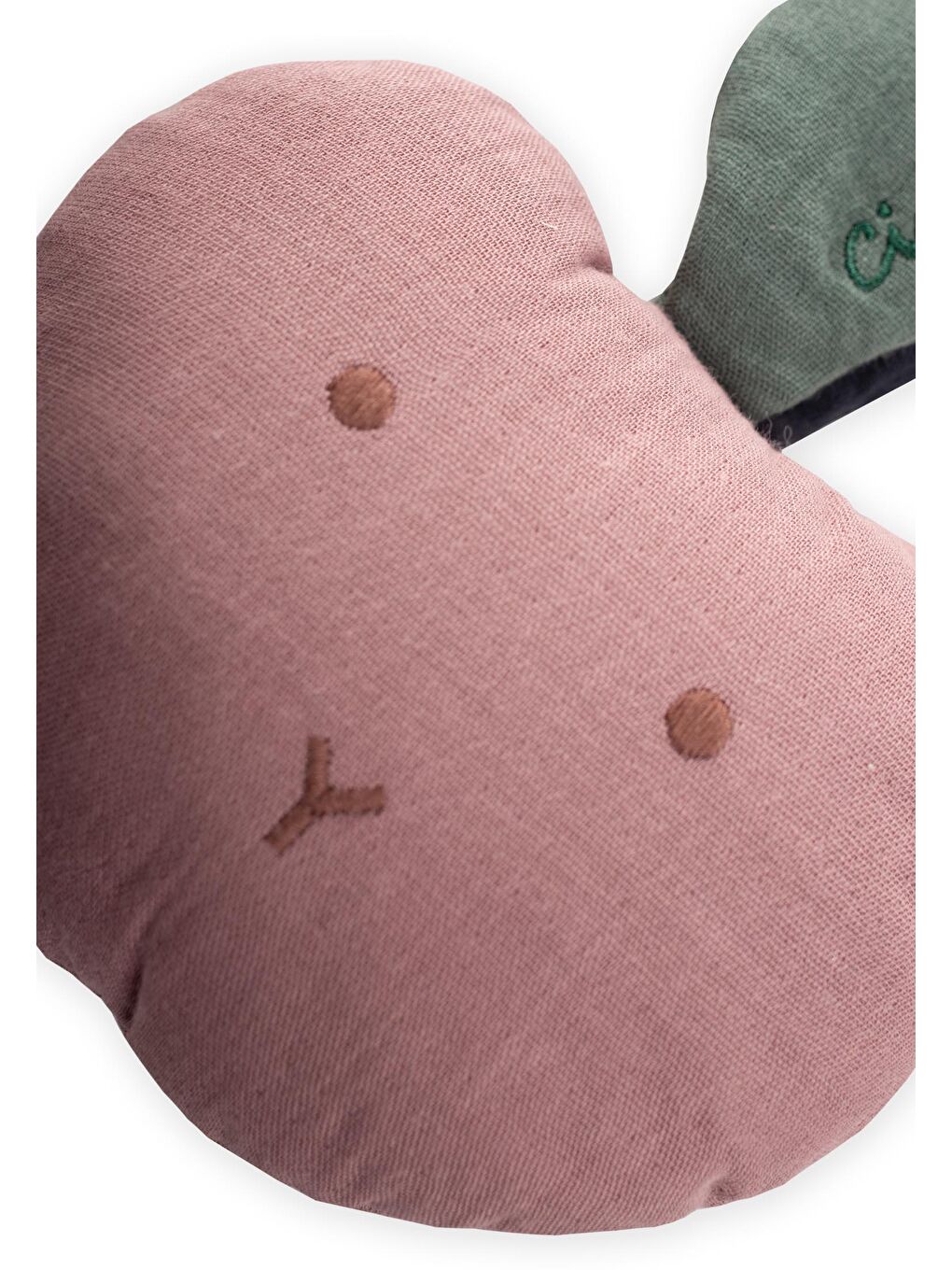 Müslin Çıngıraklı Elma Oyuncak Gül Kurusu-1