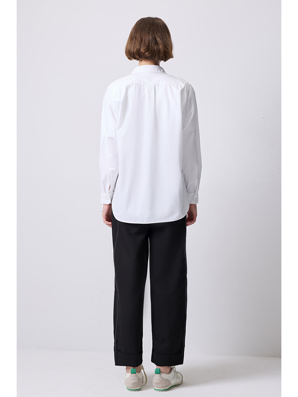 Siyah Şerit Detaylı Şalvar Pantolon-3